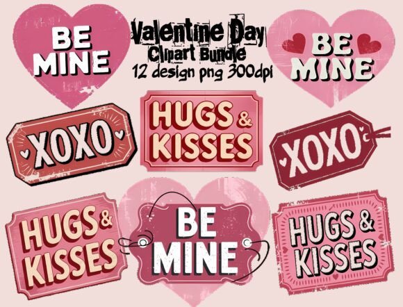 Download Valentine Quote Clipart Bundle | Be Mine - Valentine Collection