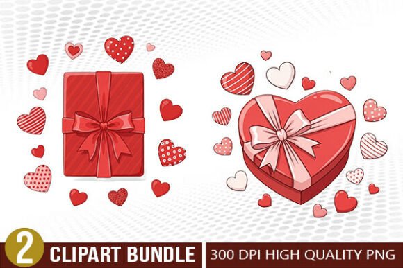Download Valentine Surprise Gift Box Illustration - Valentine Collection