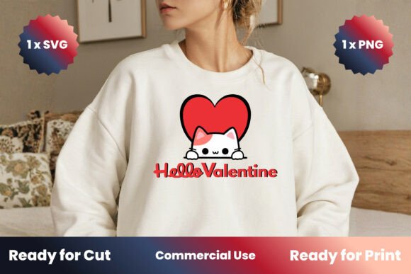 Download Cute Heart Kitty Valentine's Day SVG - Valentine Collection