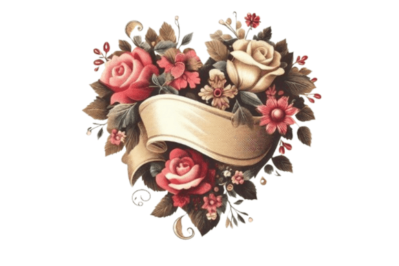 Download Vintage Valentine's Day Flower Clip Art - Valentine Collection