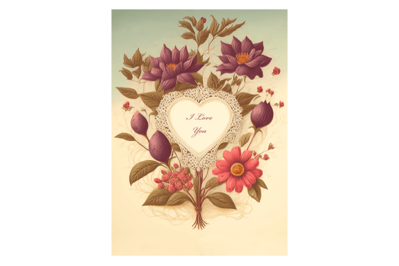 Download Vintage Style Valentine's Day Card - Valentine Collection