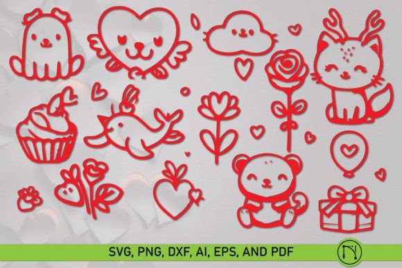Download Cricut Valentine Animal SVG Bundle - Valentine Collection