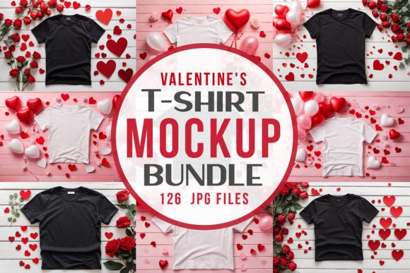 Download Valentine’s T-shirt Mockup Bundle - Valentine Collection