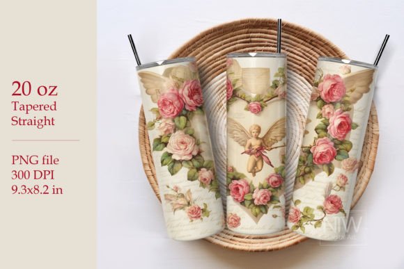 Download Vintage Valentine Tumbler Wrap - Valentine Collection