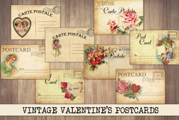 Download Vintage Valentine's Post Cards - Valentine Collection