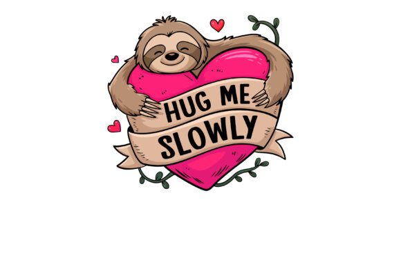 Download Sloth Valentine Graphic for Sloth Lovers - Valentine Collection