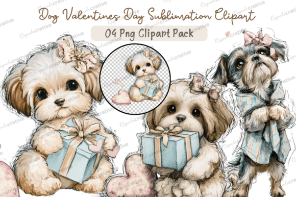 Download Dog Valentines Day Clipart,Whimsical Dog - Valentine Collection