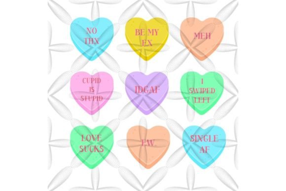 Download Anti Valentine's Day Candy Heart PNG - Valentine Collection