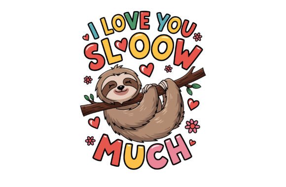 Download Sloth Valentine Graphic for Sloth Lovers - Valentine Collection