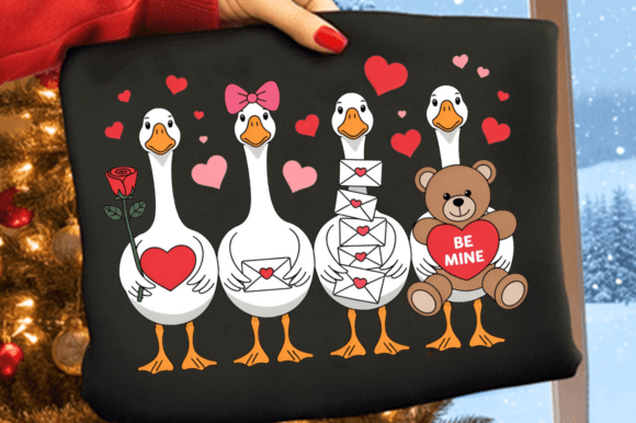 Download Funny Valentine Goose PNG Clipart Design - Valentine Collection