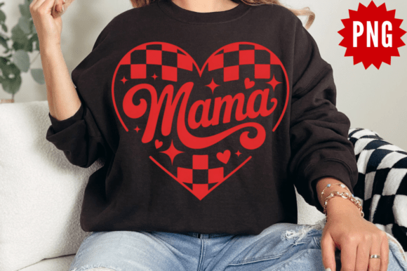 Download Valentines Day Mama Checkered Heart PNG - Valentine Collection