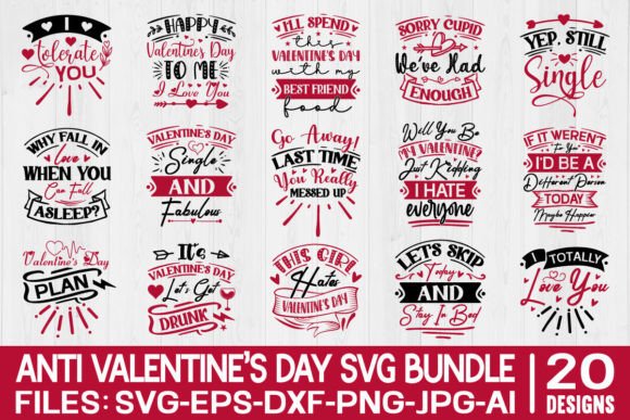 Download Anti Valentine’s Day SVG Bundle - Valentine Collection