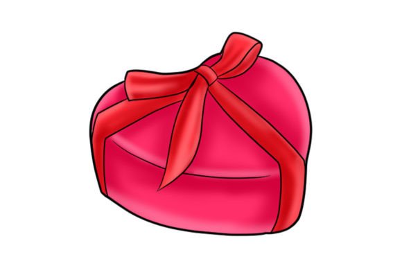 Download Valentine Heart Gift Box Illustration - Valentine Collection