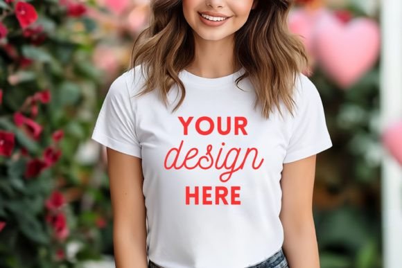 Download Valentine Shirt Mockup Bella Canvas 3001 - Valentine Collection