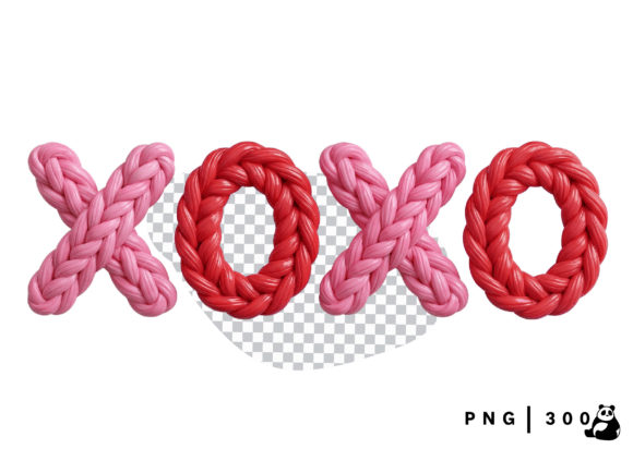 Download Valentine Faux Yarn Pink Xoxo Png - Valentine Collection