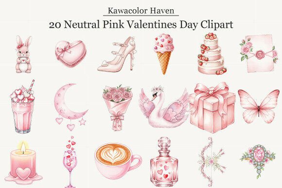 Download Neutral Pink Valentines Day Clipart - Valentine Collection