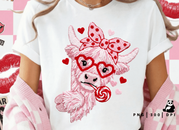 Download Valentine Highland Cow Png Faux Yarn Png - Valentine Collection