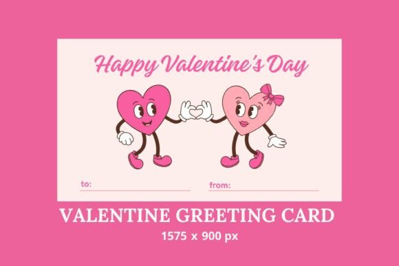 Download Groovy Valentine Greeting Card Printable - Valentine Collection
