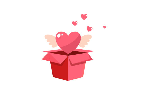 Download Valentine Love Box Heart Illustration - Valentine Collection