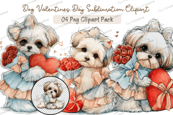 Download Dog Valentines Day Clipart,Whimsical Dog - Valentine Collection