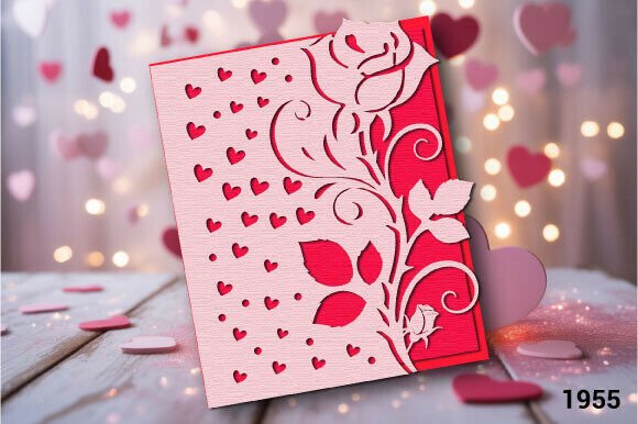 Download Rose Heart Valentine Card SVG Layer 1955 - Valentine Collection