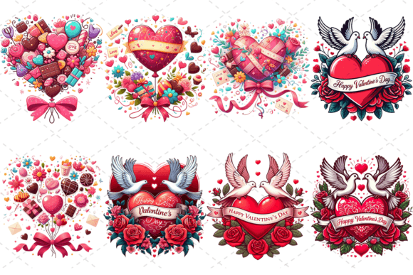 Download Valentine Heart Clipart Bundle - Valentine Collection