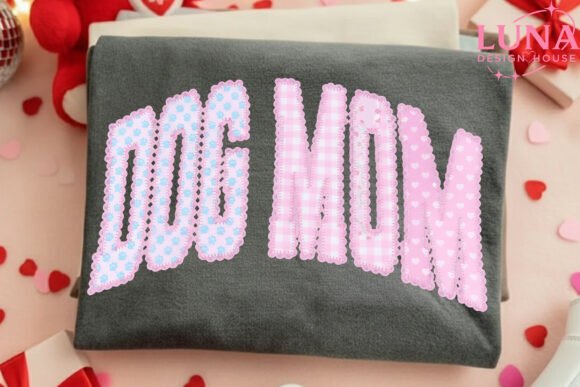 Download Dog Mom Faux Embroidery Valentine PNG - Valentine Collection