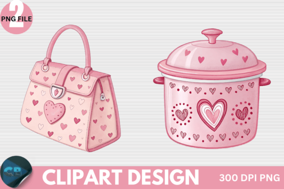 Download Retro Pink Valentine Clipart PNG - Valentine Collection