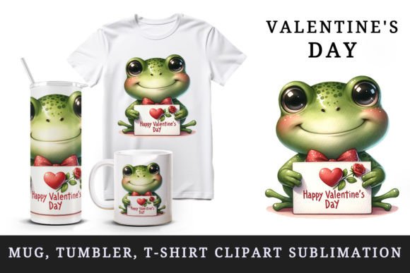 Download Valentine's Day Frog Tumbler Mug Clipart - Valentine Collection