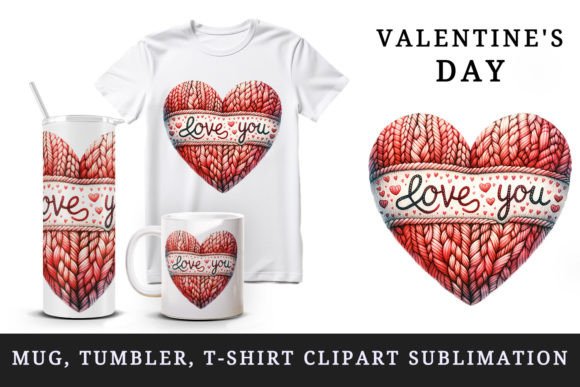Download Valentine's Day Heart Mug Wrap Clipart - Valentine Collection