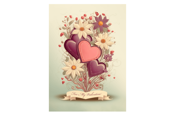 Download Vintage Style Valentine's Card Design - Valentine Collection