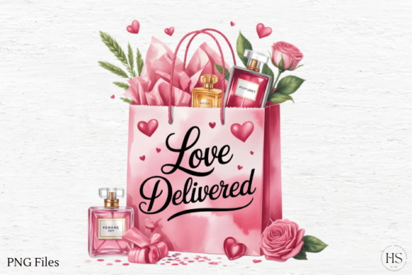 Download Pink Floral Valentine Gift PNG, Love PNG - Valentine Collection