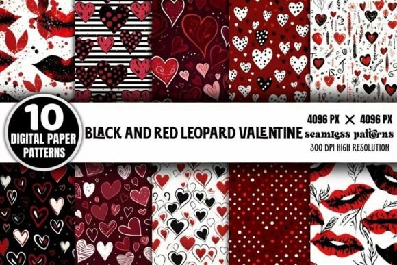 Download Black and Red Leopard Valentine Bundle - Valentine Collection