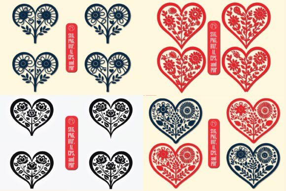 Download Cricut Valentine Floral Heart SVG Bundle - Valentine Collection