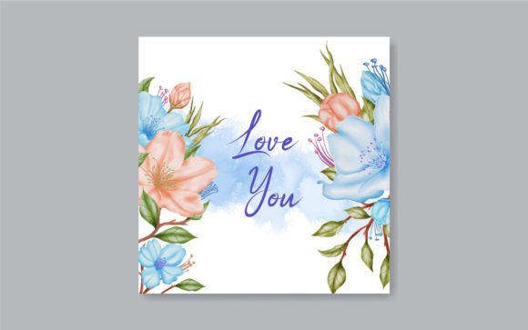 Download Watercolor Flowers Valentine's Day Card - Valentine Collection
