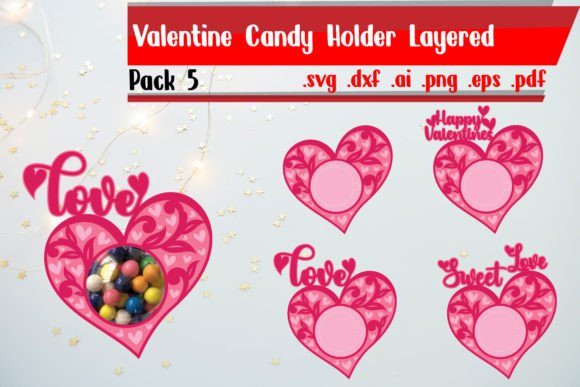Download Valentine Candy Holder 5|Heart Candy - Valentine Collection