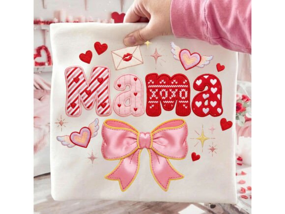Download Mama Faux Embroidery Valentine Png - Valentine Collection