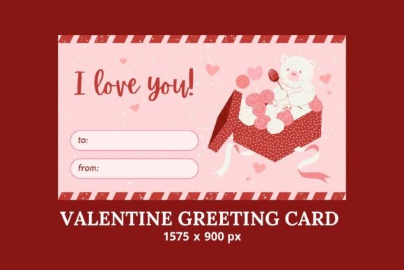Download Cute Valentine Greeting Card Printable - Valentine Collection