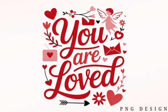 Download You Are Loved PNG, Boho Valentine Floral - Valentine Collection