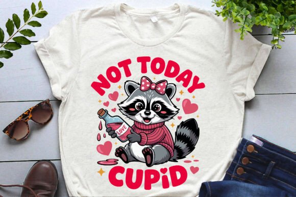 Download Not Today Cupid Cute Raccoon Valentines - Valentine Collection