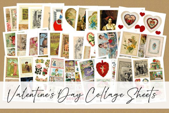 Download Vintage Valentine's Day Collage Sheets - Valentine Collection