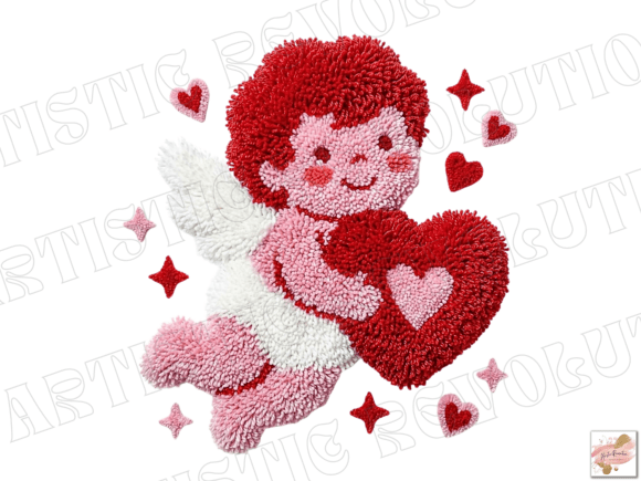 Download Faux Yarn Valentine Cupid Png Valentines - Valentine Collection