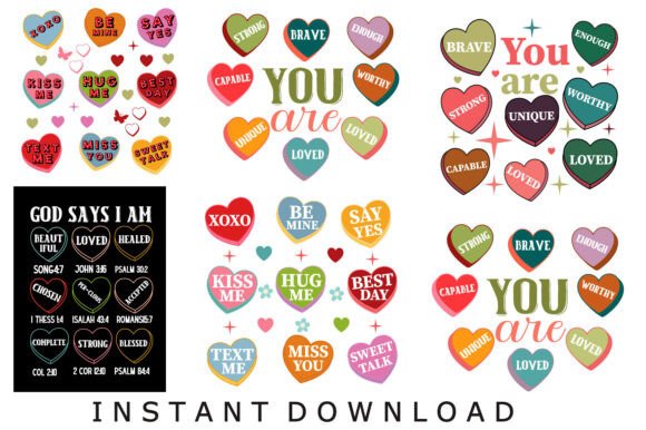 Download Valentine Candy Heart PNG You Are Enough - Valentine Collection