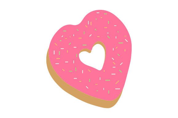 Download Heart Donuts, Valentine's 90s - Valentine Collection