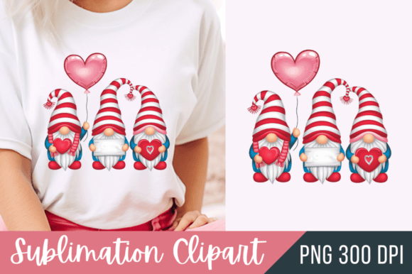 Download Three Valentine Gnome PNG Clipart Design - Valentine Collection