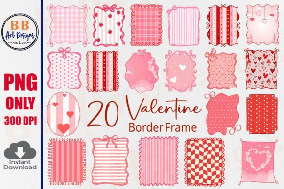 Download Coquette Valentine Frame Clipart Border - Valentine Collection