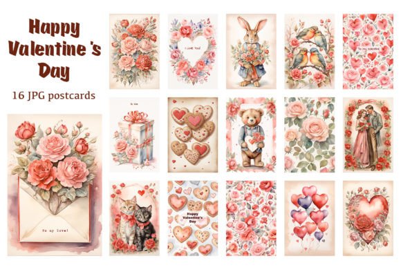 Download Vintage Valentine's Cards - Valentine Collection