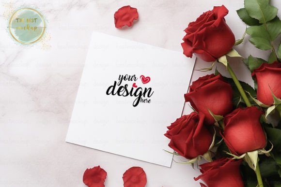 Download Flowers Valentine Card Mockup - Valentine Collection