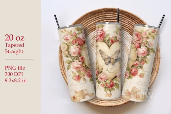 Download Vintage Valentine Tumbler Wrap - Valentine Collection
