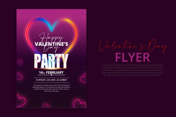Download Valentine's Day Flyer Template Design - Valentine Collection